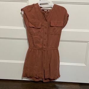 Gap kids burnt orange cargo like romper with pockets
